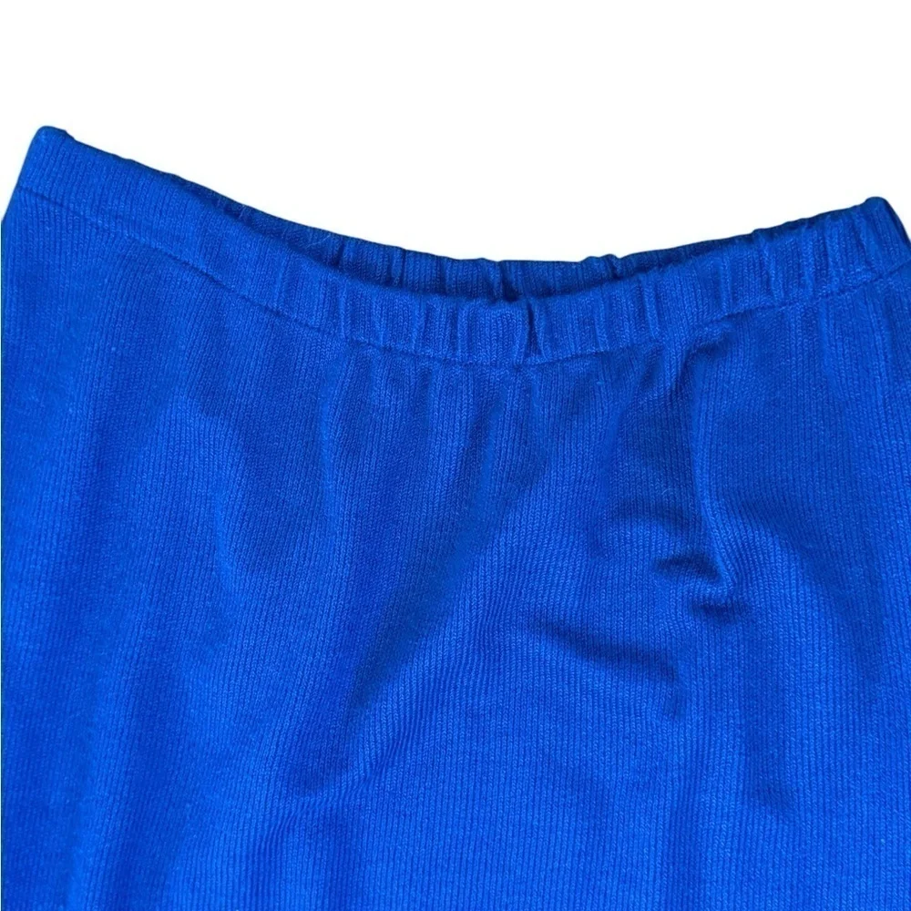 Nilani Royal Blue Knit Midi Skirt Women’s M/L Elastic Waist Casual Sporty - Picture 2 of 8